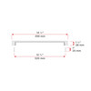 BP8160320140 Modern Metal Pull - 8160 | Kunal Kitchens