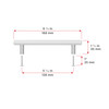 BP306012810 Modern Metal Pull - 3060 | Kunal Kitchens
