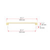 BP8160320160 Modern Metal Pull - 8160 | Kunal Kitchens