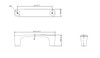 BP734596140 Modern Metal Pull - 7345 | Kunal Kitchens