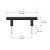 BP306096900 Modern Metal Pull - 3060 | Kunal Kitchens