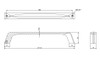 BP7348160CHBRZ Modern Metal Pull - 7348 | Kunal Kitchens