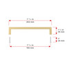 BP873192160 Modern Metal Pull - 873 | Kunal Kitchens