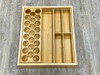 DOKIT-Catania (Installed) - Catania Drawer Organizer Kit (recommended for 18"-21" wide drawers - trim to fit) - (2) Wood Component Tray Organizers (CTO10) with K-Cup Insert (KCI6) and Divided Insert (DVI6) - 20" W x 19-5/8" D x 2-7/16" H - Bamboo | Kunal Kitchens
