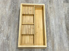 DOKIT-Florence (Installed) - Florence Drawer Organizer Kit (recommended for 12"-15" wide drawers - trim to fit) - Wood Component Tray Organizer (CTO10) with Small Knife Block Insert (SKI6) - 10" W x 19-5/8" D x 2-7/16" H - Bamboo | Kunal Kitchens