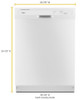 WDF330PAHW - Better 2A WHIRLPOOL - 24" DISHWASHER - BUILT IN - WITH CONTROL PANEL - WHITE | Kunal Kitchens