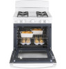 JGBS30DEKWW - 1A-Ranges Gas White-GE - 30" GAS RANGE  - MANUAL CLEAN OVEN - BROILER DRAWER - WHITE | Kunal Kitchens