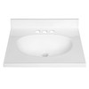 MT1917W - CULTURED MARBLE VANITY TOP (WHITE) | Kunal Kitchens