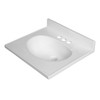 MT1917W - CULTURED MARBLE VANITY TOP (WHITE) | Kunal Kitchens
