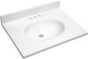 MT2522W - CULTURED MARBLE VANITY TOP (WHITE)