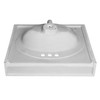 MT2522W - CULTURED MARBLE VANITY TOP (WHITE) | Kunal Kitchens