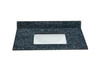 VTBP2522-BIS-4" OC STRAIGHT - BLACK PEARL GRANITE VANITY TOP 25" X 22"