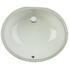 SIN-POR-UNDOVLBISQ-1714 - UNDERMOUNT MEDIUM OVAL PORCELAIN LAVATORY BOWL | Kunal Kitchens
