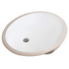SIN-POR-UNDOVLWHT-1714 - UNDERMOUNT MEDIUM OVAL PORCELAIN LAVATORY BOWL