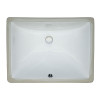 SIN-POR-UNDRECWHT-1813 - UNDERMOUNT ROUND BOTTOM RECTANGULAR PORCELAIN LAVATORY BOWL | Kunal Kitchens
