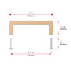 BP87396CHBRZ Modern Metal Pull - 873 | Kunal Kitchens
