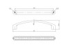 BP272712814001 Modern Crystal and Metal Pull - 2727 | Kunal Kitchens