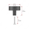 BP229540K107 - Modern Metal Knob - 2295 | KUNAL KITCHENS