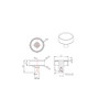 BP229540K107 Modern Metal Knob - 2295 | Kunal Kitchens