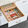 4WTCD-18HSC-KCUP-1 Wood Tiered Dbl Kcup Org W/Sc - 18" Ff - H Slide For Drawer Org-Wood-Light Brown | Kunal Kitchens