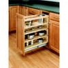 448-BC-5C 5" Dm Wood P-O W/Adj Shelves/Chrome Rails For Base Organizer-Wood-Light Brown | Kunal Kitchens