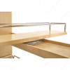 448SW-BCSC-5C 5" Dm Wood Swivel Shelf P-O With Blum Sc Slides For Base Organizer-Wood-Light Brown | Kunal Kitchens