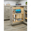 449KB-BCSC-8C 8" 449 Knife Block Base Organizer W/Blum Sc Slides - 12" Fh Base Cab For Base Organizer-Wood-Light Brown | Kunal Kitchens