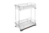 5322-BCSC-11-GR 11" Grey Two-Tier Base Organizer W/Blum Sc For Base Organizer-Steel-Chrome/Grey | Kunal Kitchens