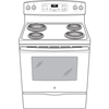 JB258DMBB - 2A-Ranges Electric-GE® 30" Free-Standing Self-Clean Electric Range | Kunal Kitchens