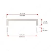 BP873160180 Modern Metal Pull - 873 | Kunal Kitchens 