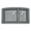 SIN-QTZ-DBLBWL-6040-3219-GRY - UNDERMOUNT GREY QUARTZ DOUBLE BOWL 60/40-3219