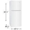 FFET1222UW - Frigidaire 11.6 Cu. Ft. Top Freezer Apartment-Size Refrigerator