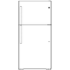 GTE16DTNRCC - GE® ENERGY STAR® 15.6 Cu. Ft. Top-Freezer Refrigerator | Kunal Kitchens