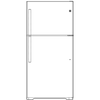 GTE19DTNRWW - GE® ENERGY STAR® 19.2 Cu. Ft. Top-Freezer Refrigerator | Kunal Kitchens