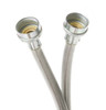 WX14X10011 - UNIVERSAL 6 FT STAINLESS STEEL WASHING MACHINE HOSES WITH 90 ELBOW | Kunal Kitchens