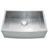 KSF272010S - 27 Apron Front Farmhouse 16 Gauge Stainless Steel Single Bowl Kitchen Sink Overall: 27 X 20-1/2 Bowl Size: 25 X 16 Depth: 10 | Kunal Kitchens 