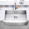 KSF332010S - 33 Apron Front Farmhouse Stainless Steel Single Bowl Kitchen Sink Overall: 33 X 20-1/2 Bowl Size: 31 X 16 Depth: 10