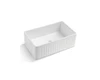 KPF3018W-CB - 30 Single Bowl Porcelain Apron Farm Sink Overall: 30 X 18 Bowl: 28 X 16 Height: 10 Both Sides Flat