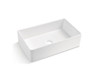 KPF3320W-CB - 33 Single Bowl Porcelain Apron Farm Sink Overall: 33 X 20 Bowl: 31 X 18 Height: 10 Both Sides Flat
