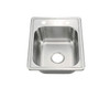 KST17228B-3 - 17X22 Drop-In Top Mount Stainless Steel Single Bowl Kitchen Sink Overall: 17 X 22 X 8 Bowl Size: 14 X 16 Available In 3 Hole