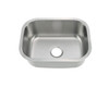 KSU23189T - 23 Undermount Stainless Steel Single Bowl Kitchen Sink Overall: 23 X 18 X 9 16 Gauge