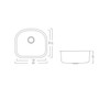 KSU20219 - 20 D Shape Undermount Stainless Steel Single Bowl Kitchen Sink Overall: 20 X 21 X 9 Bowl Size: 18 X 19