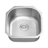 KSU20219 - 20 D Shape Undermount Stainless Steel Single Bowl Kitchen Sink Overall: 20 X 21 X 9 Bowl Size: 18 X 19 | Kunal Kitchens 