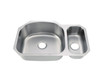 KSU322195 80/20 - Overall: 31-1/8 X 20-7/8 Big Bowl: 21-1/4 X 18-7/8 Small Bowl: 7-5/8 X 16-1/8 Depth: 9 / 5