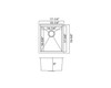 KSH17199L - 17 Fabricated Stainless Steel Kitchen Sink Overall: 17-1/4 X 19-5/6 Bowl: 15-1/4 X 17-5/6 Depth: 9