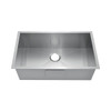 KSH27189R - 27 Handmade Undermount Single Bowl Stainless Steel Kitchen Sink Overall: 27 X 18-3/4 Bowl: 25  X 16-3/4 Depth: 9 18 Gauge | Kunal Kitchens 