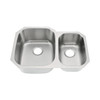 KSU302197B - 30 Undermount Stainless Steel Double Bowl Kitchen Sink Overall: 29-1/2 X 20-7/8 Depth: 9/7 Big Bowl: 15-3/4 X 18-7/8 Small Bowl: 10-3/8 X 16 20 Gauge | Kunal Kitchens 