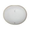 LVU1714W - 17 X 14 Oval Undermount Ceramic Bathroom Sink With Overflow Drain  Lvu1714 Overall: 19-1/4 X 15-3/4 Depth: 8 Bowl Size: 17-1/4 X 14 | Kunal Kitchens 