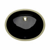 LVU1714BK - 17 X 14 Oval Undermount Ceramic Bathroom Sink With Overflow Drain  Lvu1714 Overall: 19-1/4 X 15-3/4 Depth: 8 Bowl Size: 17-1/4 X 14 | Kunal Kitchens 