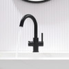 KSB1217MB - Two Handles Bathroom Sink Faucet with Pop Up Drain  KSB1217 - Matte Black  Finish | Kunal Kitchens